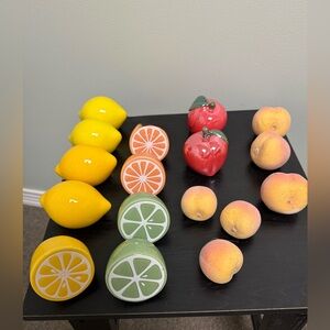 Colorful Fruit Shaped Ceramic Decor Set